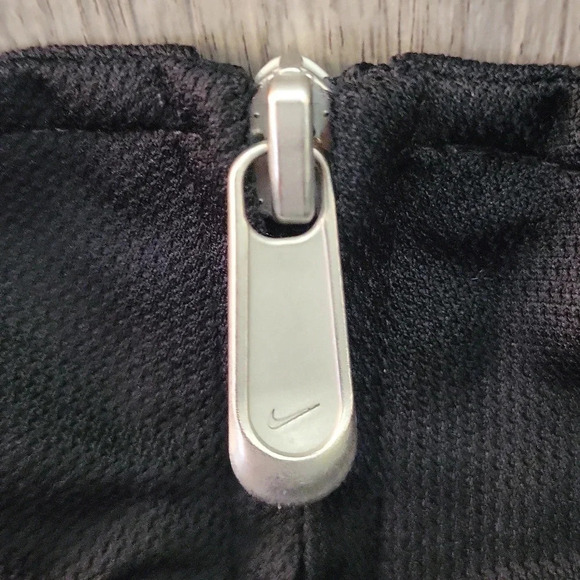 🛍Nike Full Zip Black White Striped Athletic Jacket Mens Size Medium - Picture 10 of 10